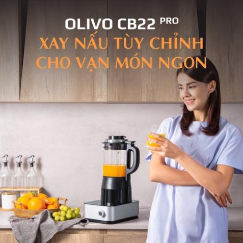 Máy làm sữa hạt, Máy Xay Nấu Cao Cấp OLIVO CB22 PRO 14 chế độ nấu, chống tràn, độ ồn thấp nhất