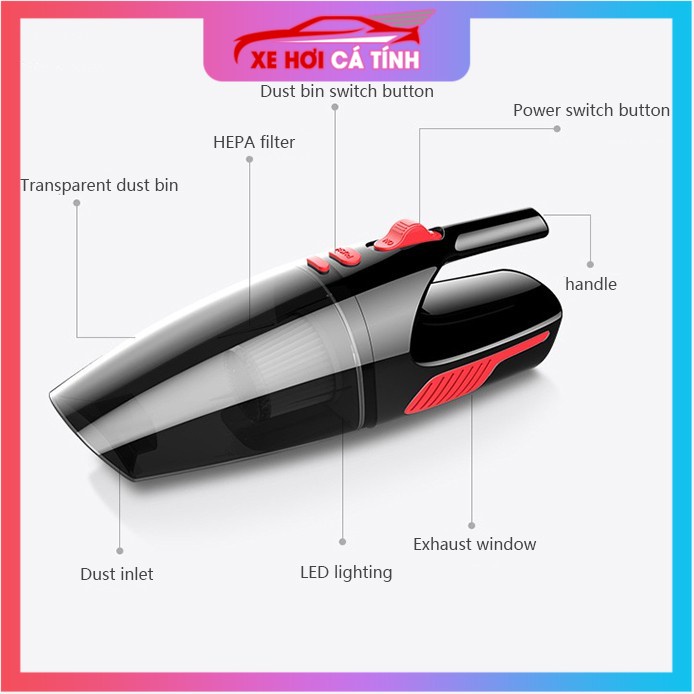 Máy Hút Bụi Cầm Tay Mini Cao Cấp - Máy Hút Bụi Tiện Dụng Cho Ô Tô, Văn Phòng, Gia Đình - S
