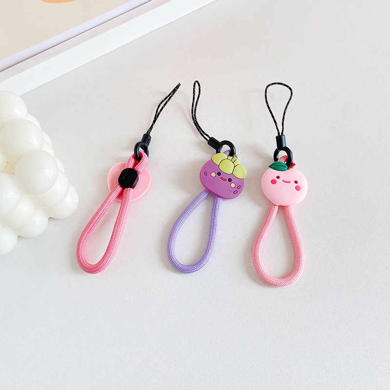 Dây đeo điện thoại/ chìa khóa/ ví bằng silicon họa tiết hoạt hình dễ thương
