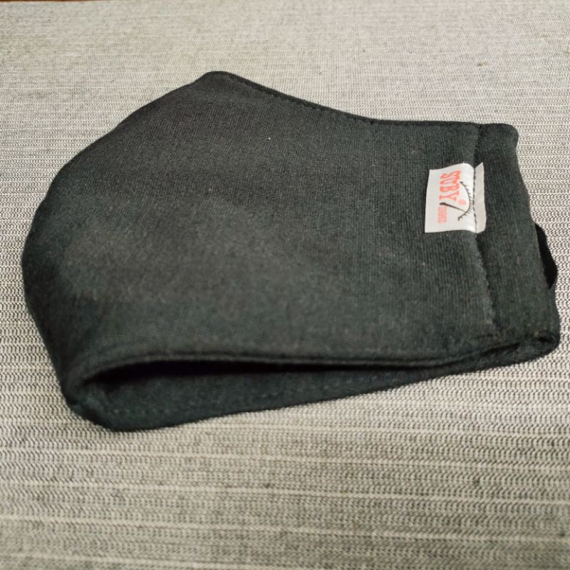 Khẩu trang vải đen thời trang Unisex ngăn bụi, chống nắng KTH021