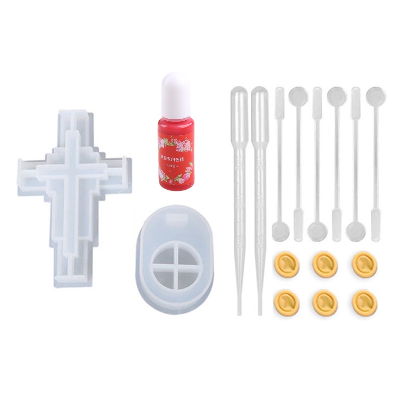 Bộ Khuôn Silicone Làm Chân Nến Resin DIY