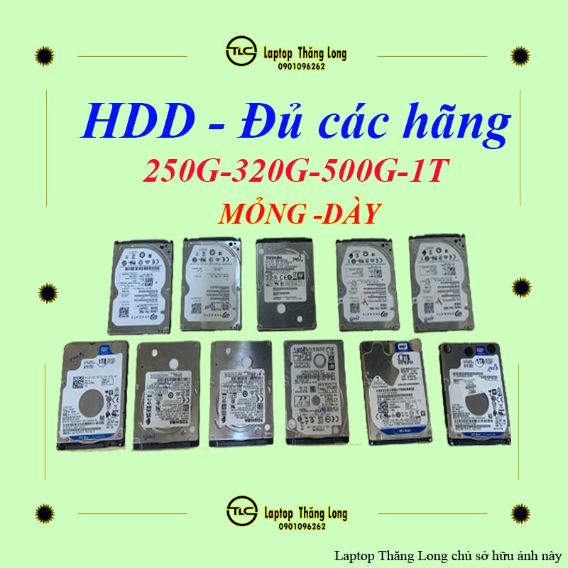 Ổ Cứng HDD laptop 250gb 320gb 500gb 1T cũ sức khỏe trên 50% TOSHIBA-WESTERT-SÁM SUNG...
