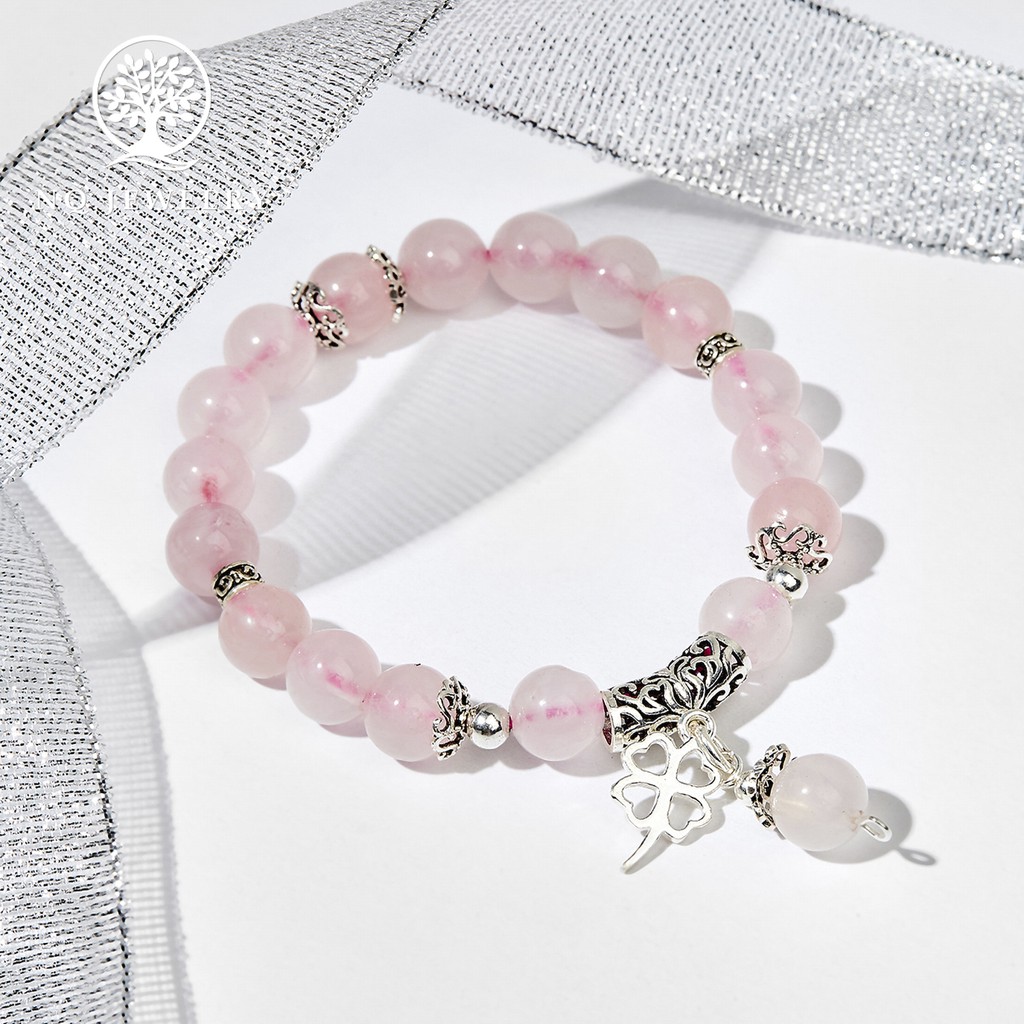 Vòng tay phối charm cỏ 4 lá - NQ Jewelry