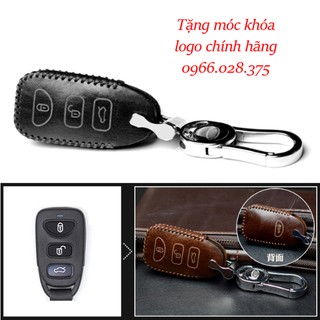 Bao da bọc chìa khóa Hyundai Santafe 2005