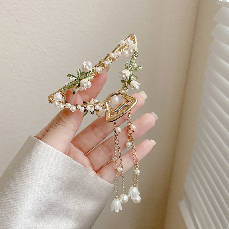 Kẹp Tóc Phối Tua Rua Phong Cách Hàn Quốc