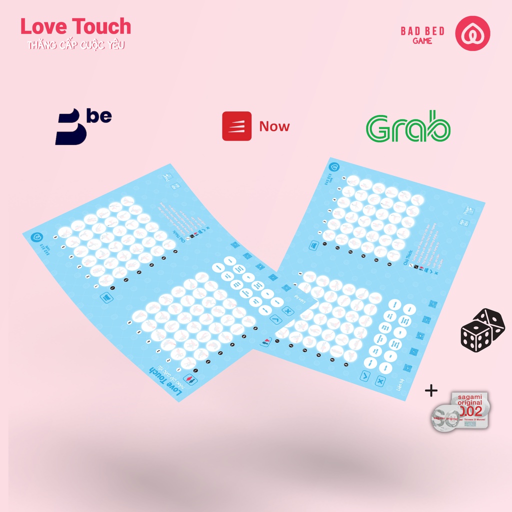 Bảng game bad bed trò chơi dringking game nâng tầm cảm xúc cho các cặp đôi đang yêu nhau - LOVE TOUCH