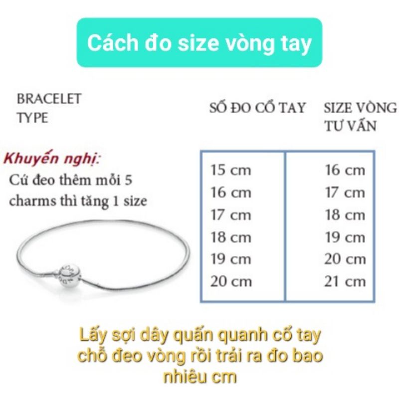 Vòng Pan xỏ charms đủ loại