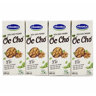  Sữa Đậu Nành Vinamilk Hạt Óc Chó 180ML  Lốc 4 Hộp 