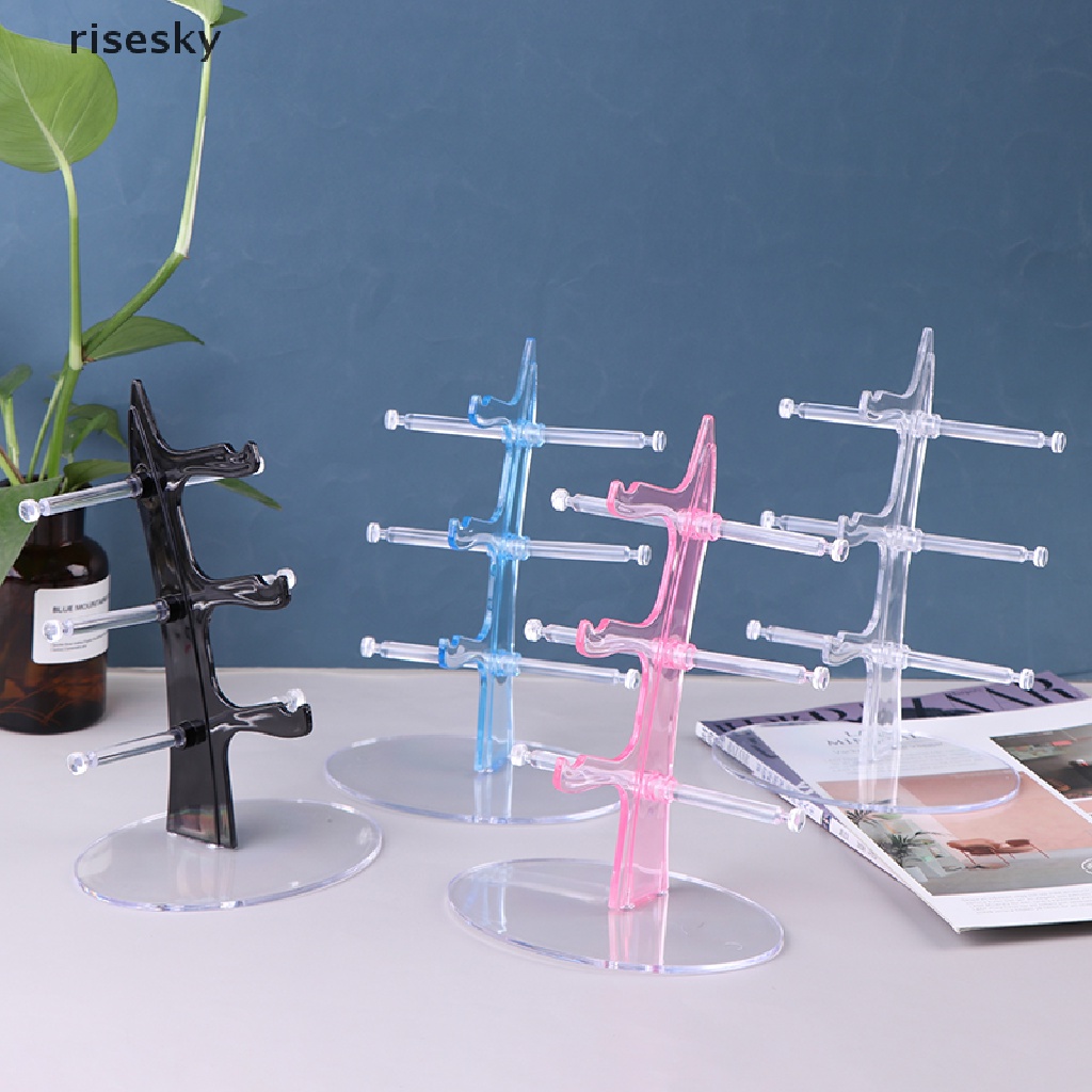 Set 3 Cặp Giá Đỡ Mắt Kính Bằng Acrylic Trong Suốt Tiện Dụng ♨Trên đó