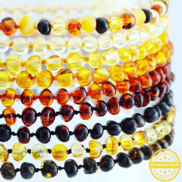 Vòng cổ Amber cho bé size 35-36 cm