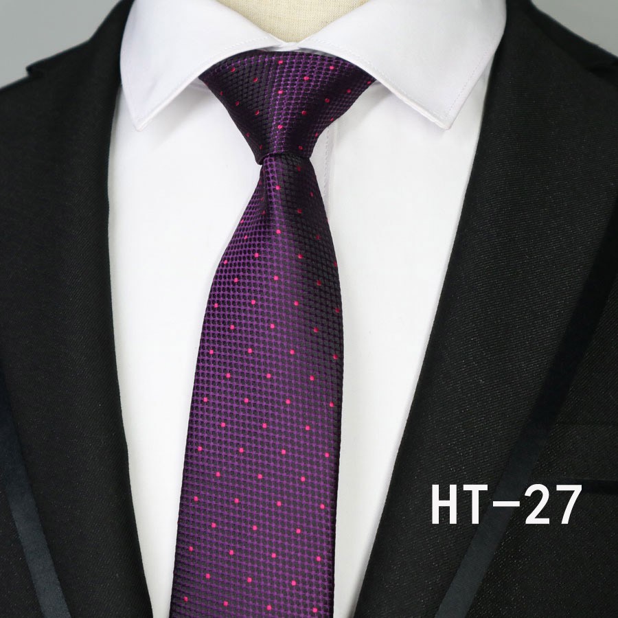 Cà Vạt Lụa Họa Tiết Sọc Ngang 7CM Thời Trang Cho Nam