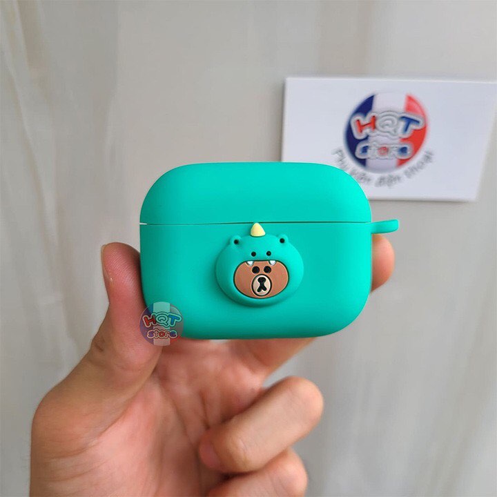 Ốp silicon case Gấu Brown dễ thương cho tai nghe Air. Pro / 2 / 1