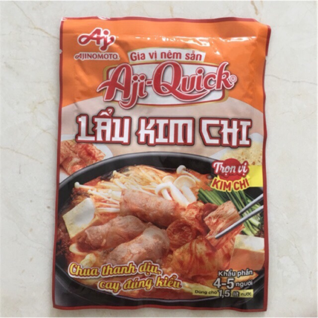 CÓ SẴN - 28 gói Gia vị nêm sẵn lẩu kim chi Aji Quick Ajinomoto gói 46g