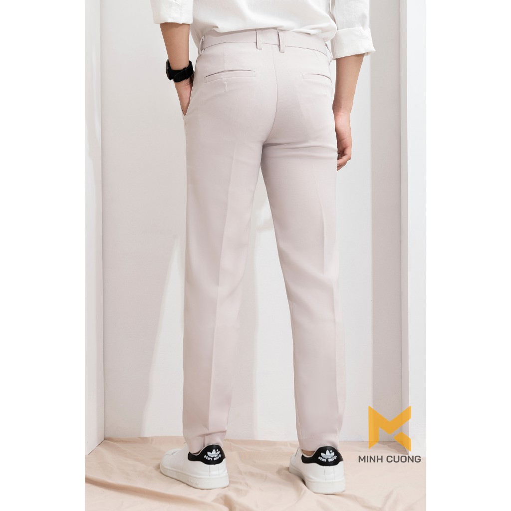 Quần tây nam (màu kem sữa), dáng côn, vải cotton đẹp, chất co giãn cao cấp, phong cách công sở lịch lãm | BigBuy360 - bigbuy360.vn