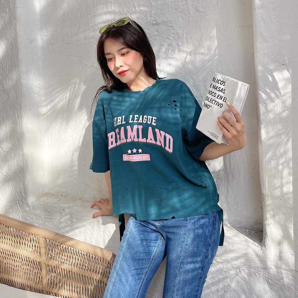 Áo Phông Nữ Dáng Lửng Cropcut Dreamland MIRABOZZI Chất Liệu COTTON Thoáng Mát MTSG013