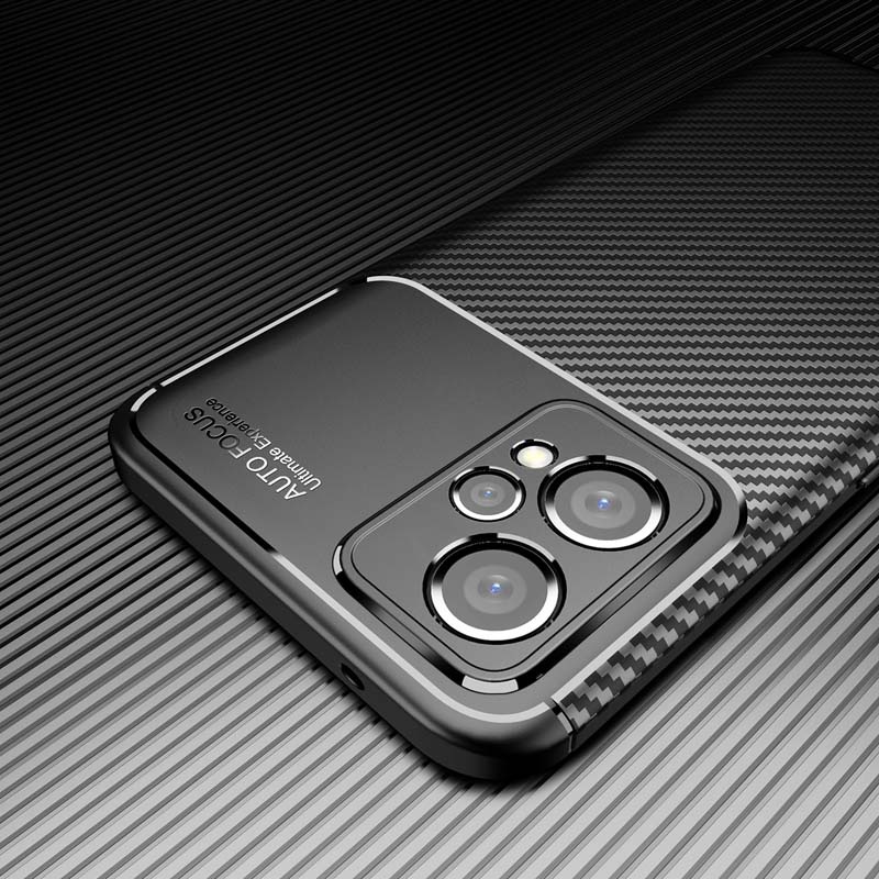 Ốp Điện Thoại TPU Sợi Carbon Mềm Tản Nhiệt Bảo Vệ Camera Cho OPPO Realme 9 9i 8 Pro Plus