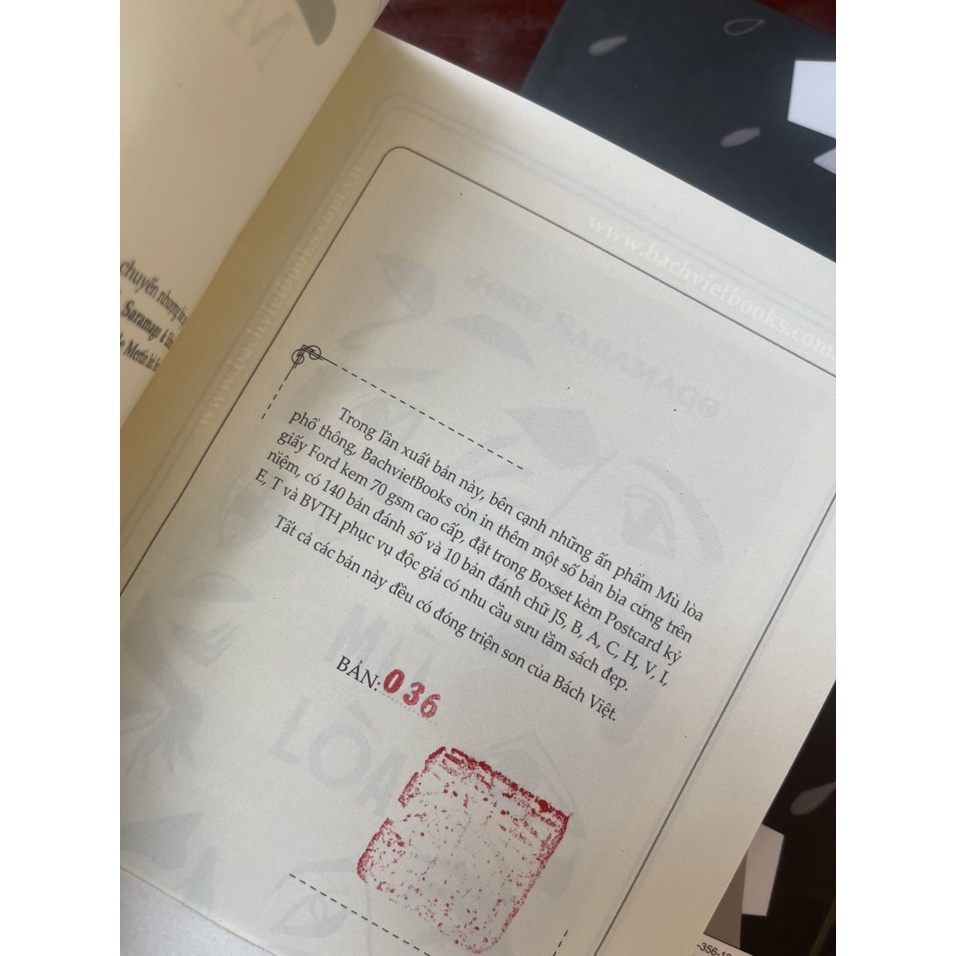 Sách - [Boxset 2 tập bìa cứng kỷ niệm 100 năm ngày sinh của José Saramago] - Mù Lòa – Sáng Mắt  – Bách Việt