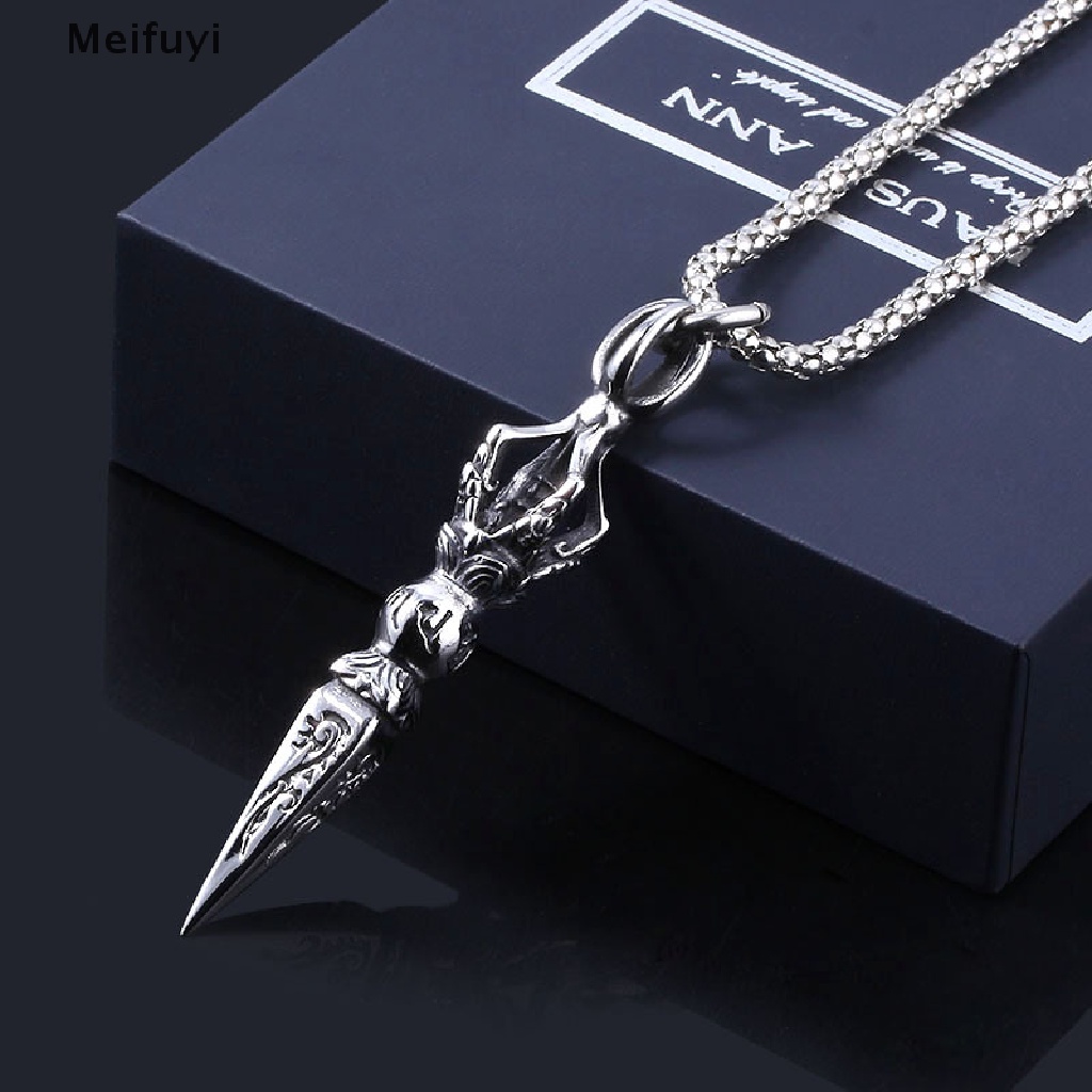[Meifuyi] Fashion Alloy Spearhead Pendant Punk Necklace Chain Men Woman Choker Jewelry COD