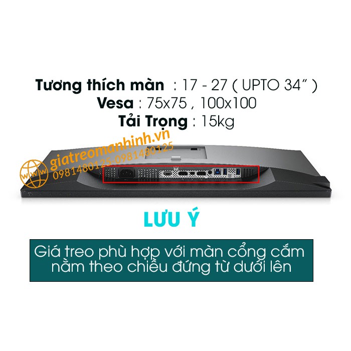 Giá Treo Màn Hình 14 - 27 Inch Sát Tường 1 Cm - Model: N2 - Siêu Sát Tường - Lắp đặt đơn giản