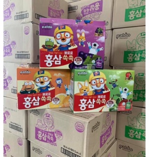 Hộp 10 Gói Nước Hồng Sâm Trẻ Em Pororo Hàn Quốc