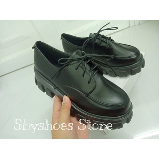[SẴN]🔥 Giày boot oxford cổ thấp cá tính 5cm (bóng, nhám) S2