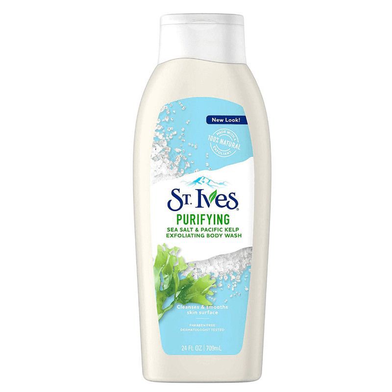 Sữa Tắm ST.IVES 709ML Cam chanh/ Muối Biển /Yến mạch Bơ - Hàng chính hãng nhập khẩu Mỹ. Tặng túi 9,900 đ khi mua  1 chai