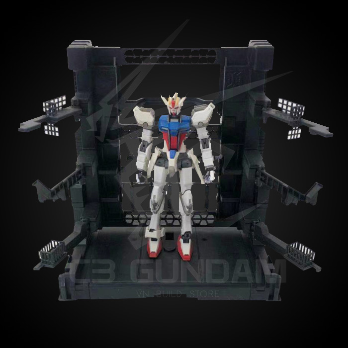 PHỤ KIỆN MÔ HÌNH STAND ĐẾ GIÁ ĐỠ BASE MÔ HÌNH MS CAGE GRAY COLOR FOR HG RG MG GUNDAM VT-131-3-4