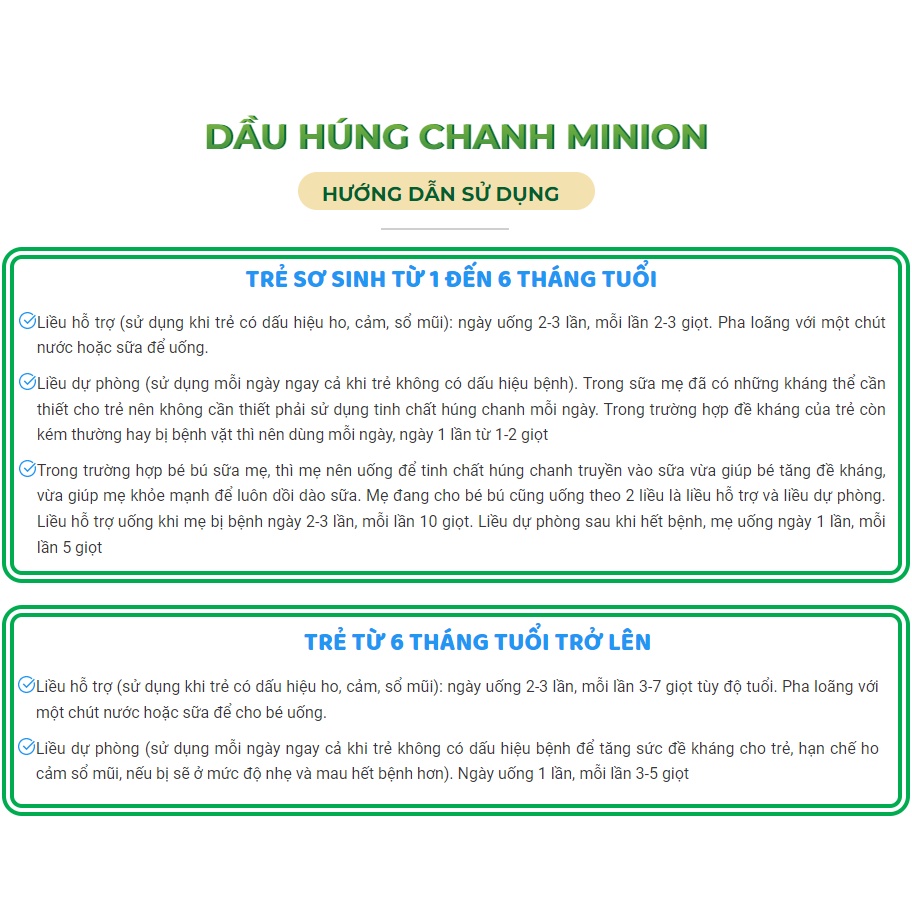 Dầu Húng Chanh Minion Gold tăng sức đề kháng cho bé và người lớn, hạn chế ho, cảm, sổ mũi