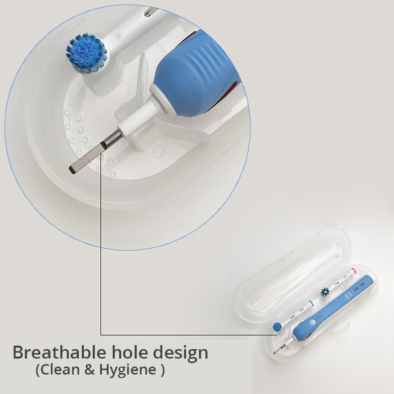 Hộp đựng bàn chải đánh răng điện ORAL-B bằng nhựa chất lượng cao chống bụi bẩn dành cho mang đi du lịch