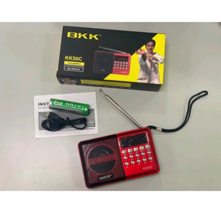 Loa Nghe Nhạc BKK KK50C, Cắm USB, Thẻ Nhớ, Nghe Đài FM, Nghe Nhạc Tiện Dụng - Bh 6 tháng