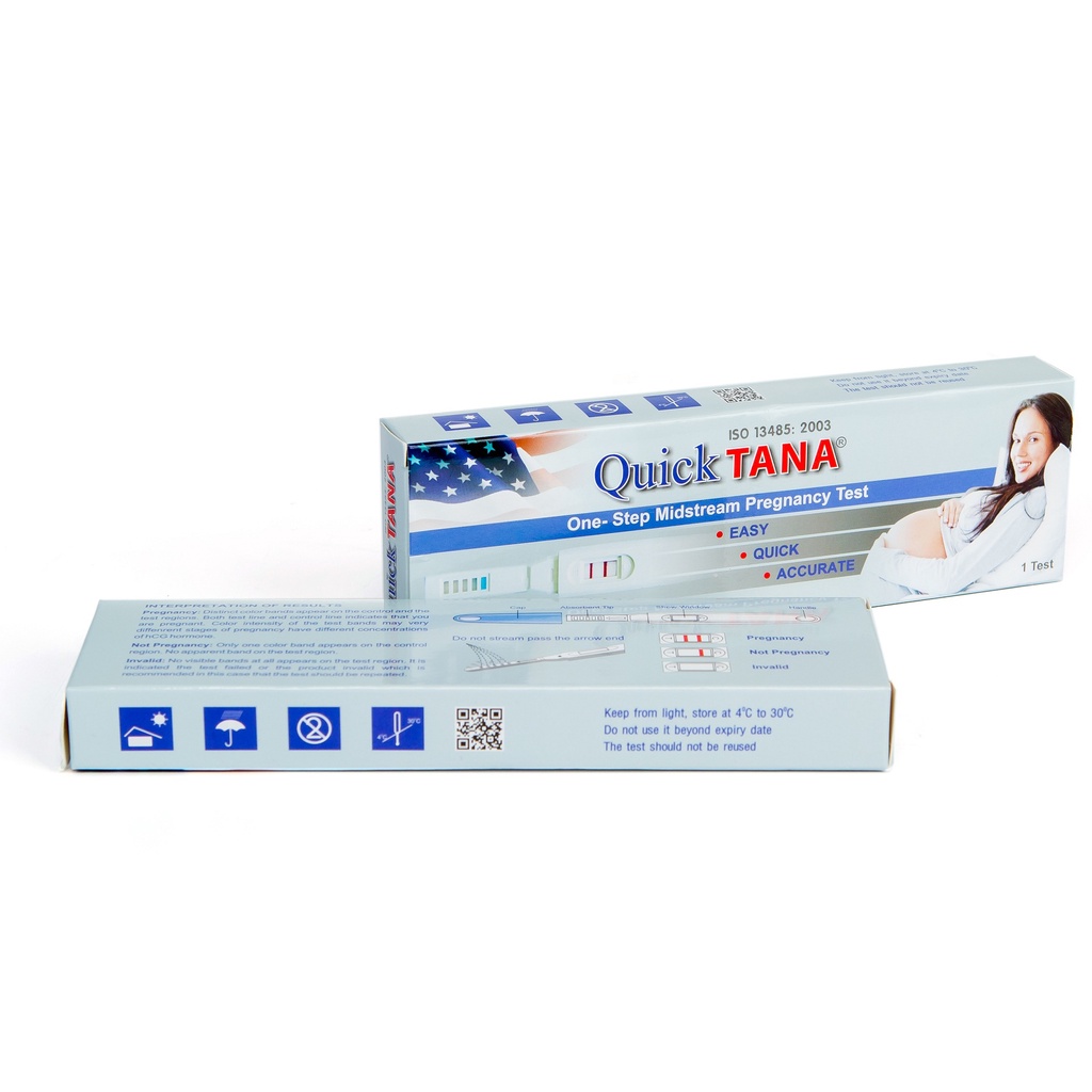 Que Thử Thai Sớm Quicktana TANAPHAR 5mm Chính Xác Test Nhanh 2 Vạch Sớm Hiệu Quả