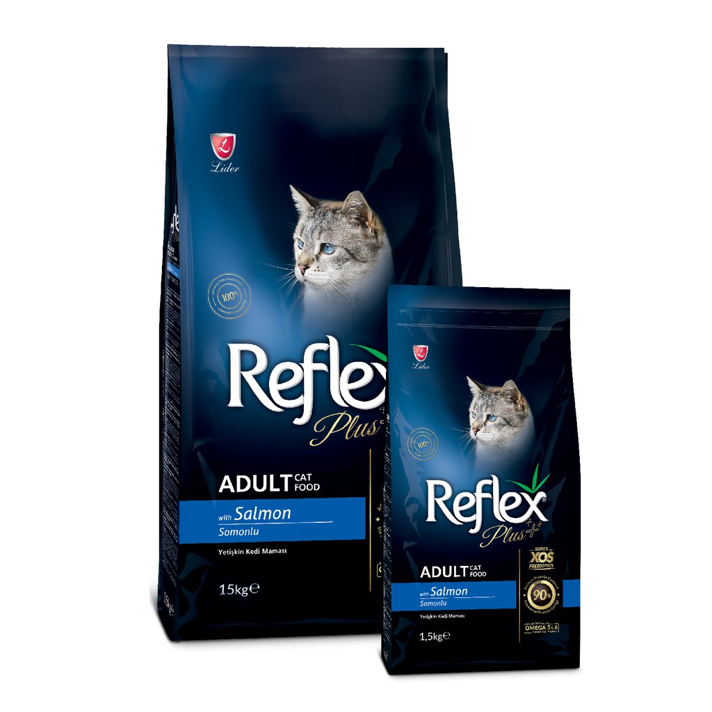 Hạt cho mèo trưởng thành Reflex cao cấp vị Cá Hồi 1.5Kg - Reflex plus adult cat food salmon [ CAO CẤP ]