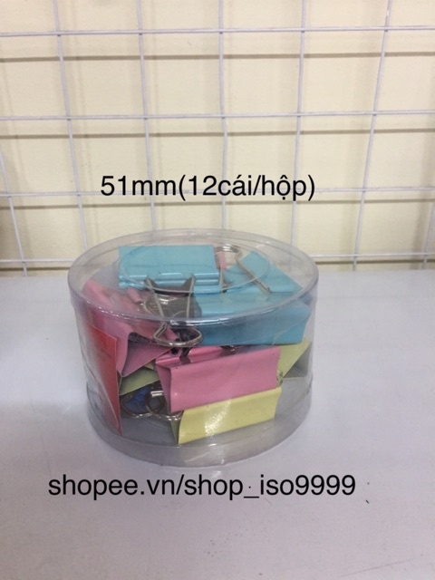 kẹp màu, kẹp bướm tài liệu 15mm-51mm (1 hộp )