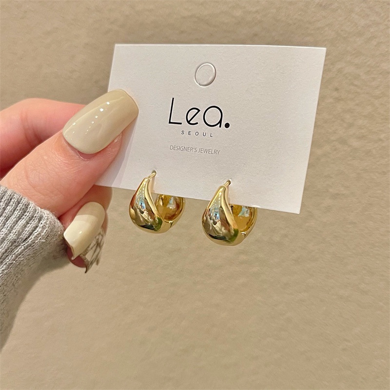 Khuyên Tai Kim Loại Dáng Dài Phong Cách Hàn Quốc Dongdaemun 2022 F690