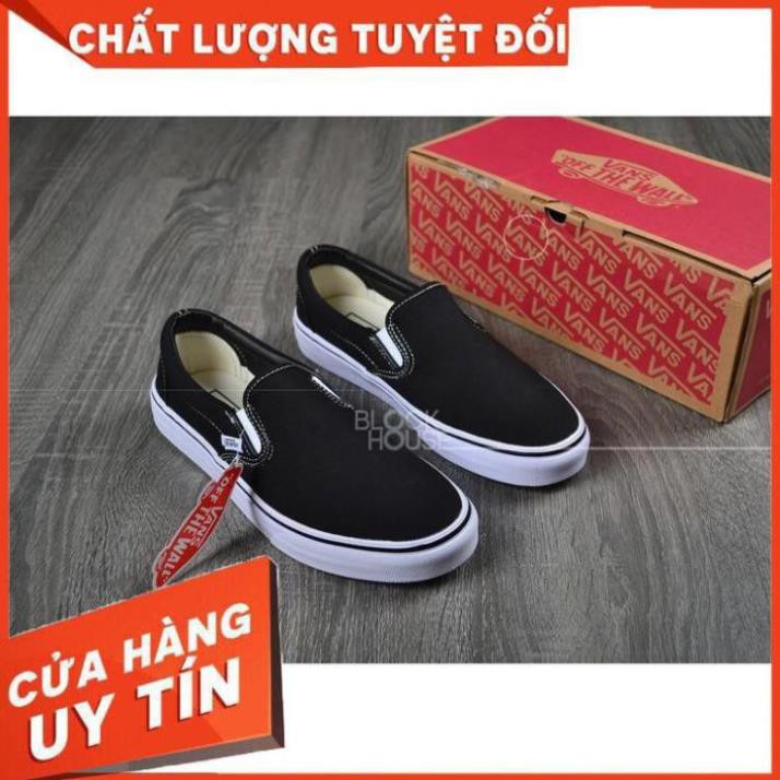 [Hàng Sẵn] (Ảnh thật) GIÀY VANS SLIP ON BLACK WHITE + FREESHIP 2020 Cao Cấp [ SL  ib ] 👟 :)) ,