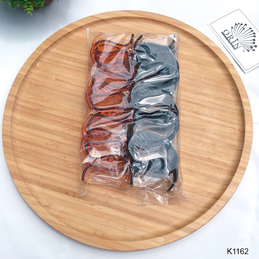 Set 12 kẹp tóc, kẹp càng cua 5 răng Orin K1162