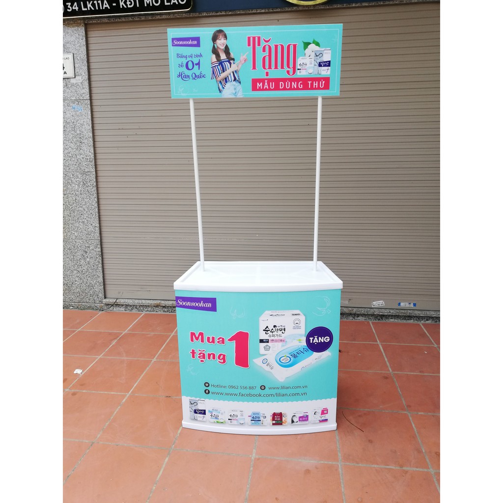 Quầy bán hàng di động - Booth Sampling nhựa