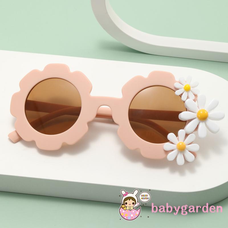 Kính Mát Họa Tiết Hoa Hoạt Hình Bảo Vệ Mắt Vui Nhộn Cho Bé Gái
