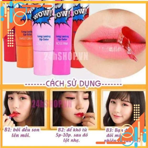 [Dùng là Xinh] Son săm wow Hàn Quốc hot 2020 chính hãng (dạng lột) lâu trôi chống nước.