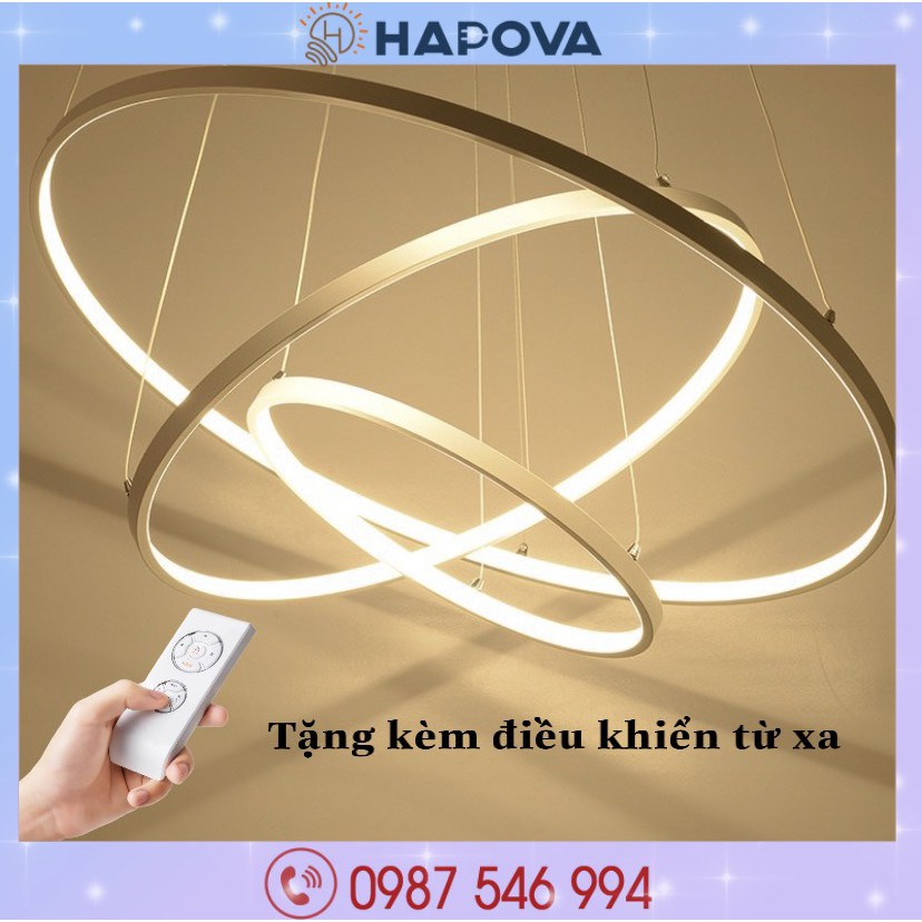 Đèn treo trần, đèn trần phòng khách + Tặng kèm khiển HAPOVA DCH 90061