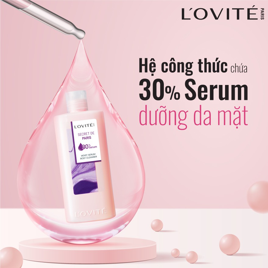 Sữa Tắm L'ovité Moist Serum Secret De Paris Dưỡng Ẩm 400ml