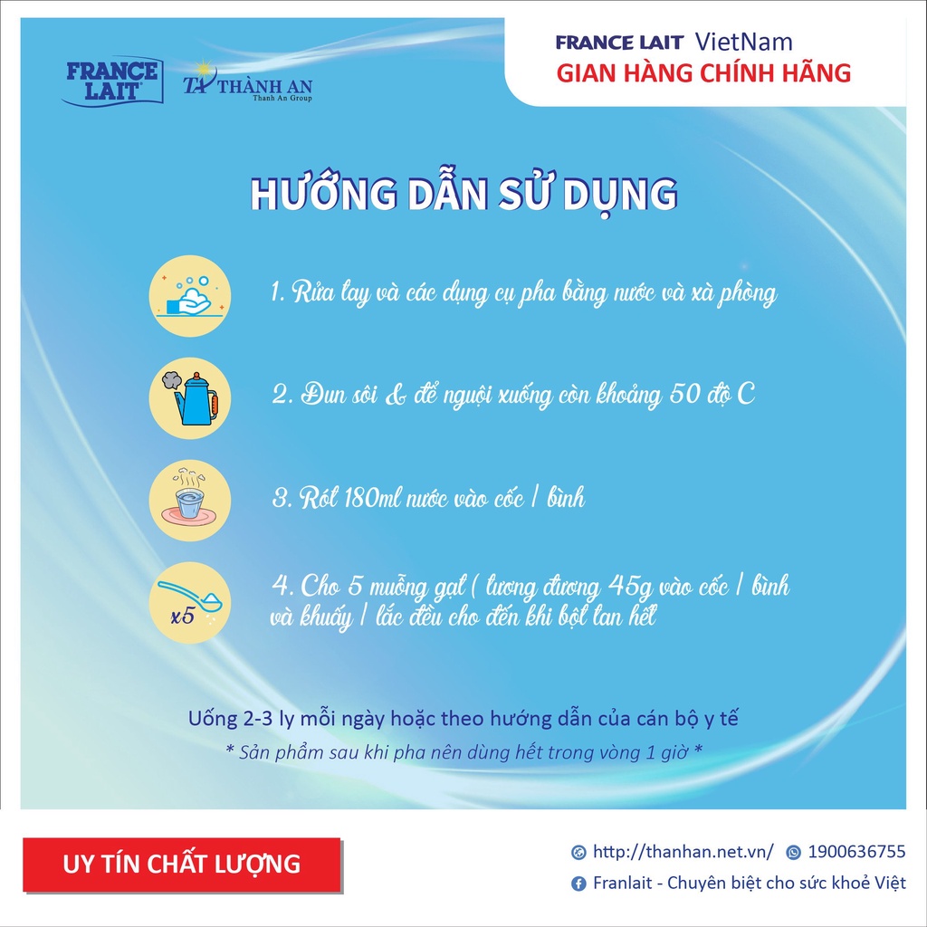 Sữa Franlait Canxi Pro Pháp Giúp Chắc Khỏe Xương Tăng Cường Sức Khỏe Xương Khớp Cho Người Lớn Tuổi 900g