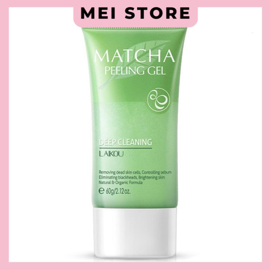 Gel Tẩy Tế Bào Chết Da Mặt Matcha Trà Xanh Laikou Peeling Gel 60g