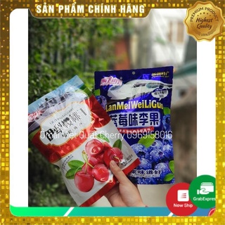 Ô mai cherry ômai việt quất - việt quất gói 428gr cherry gói 408gr