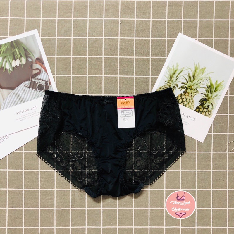Quần lót Lovely Unique, quần lót VNXK Nhật Bản, quần con siêu mát nhẹ mềm form to nhỏ QLU1581
