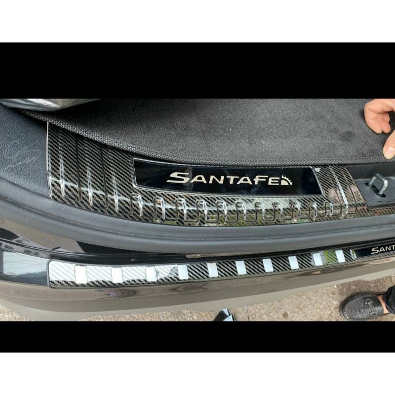 Bộ ốp bậc cửa, bậc cốp xe Hyundai Santafe 2019+
