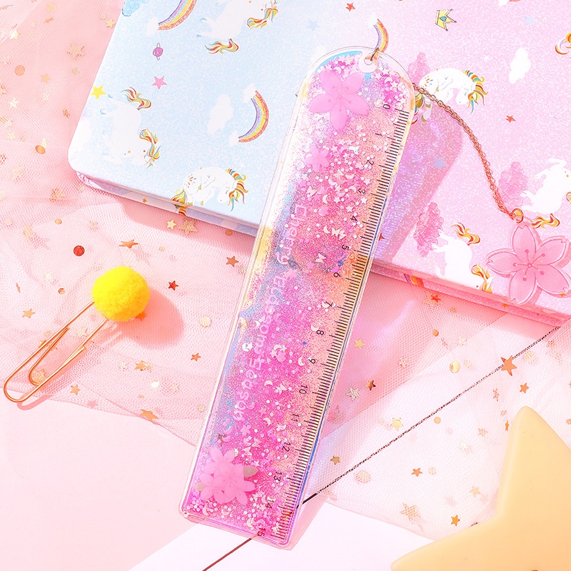 Thước kẻ dạng cát lún laser đa năng sáng tạo đáng yêu dành cho bé gái