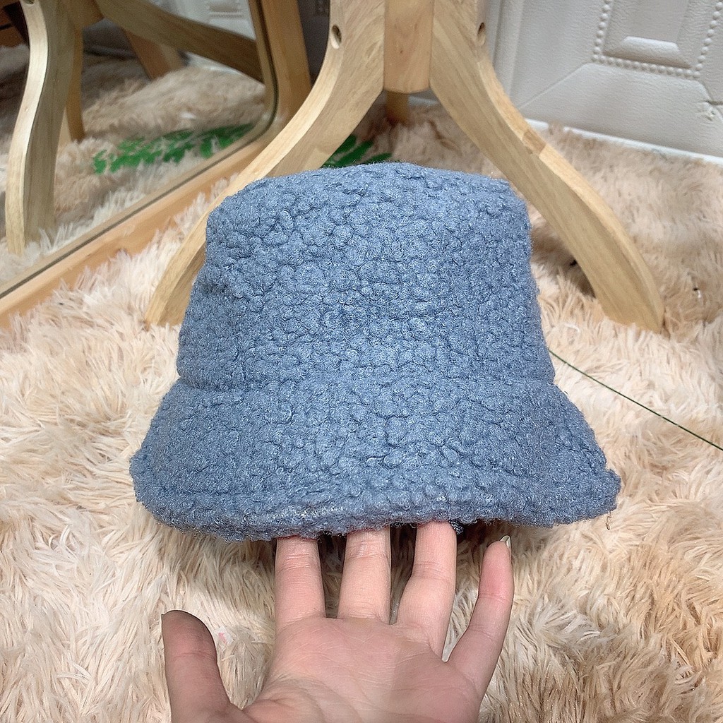 Xả hàng - Mũ bucket mũ lông cừu len vành phong cách ulzzang hàn quốc thời trang thu đông 1K05