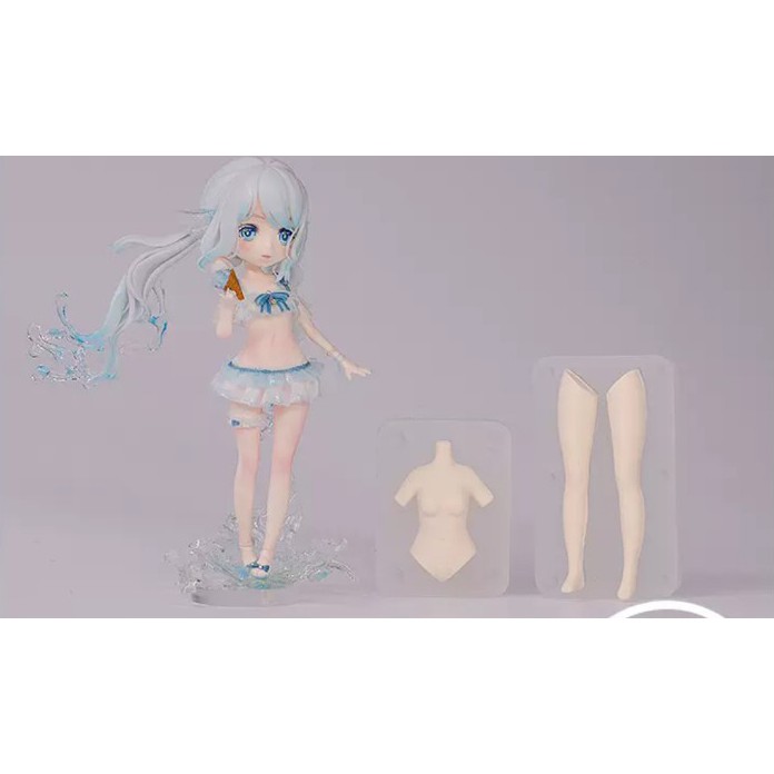 Khuôn silicon trong dẻo nặn tượng đất sét fondant hình búp bê trẻ em bé gái nữ giới