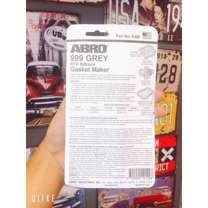 Keo Silicone ABRO GREY 999 Màu Xám - Keo Tạo Ron Gioăng - Keo Dán Đa Năng Chịu Nhiệt , Chịu Lực , Chống Nước - Kivovi
